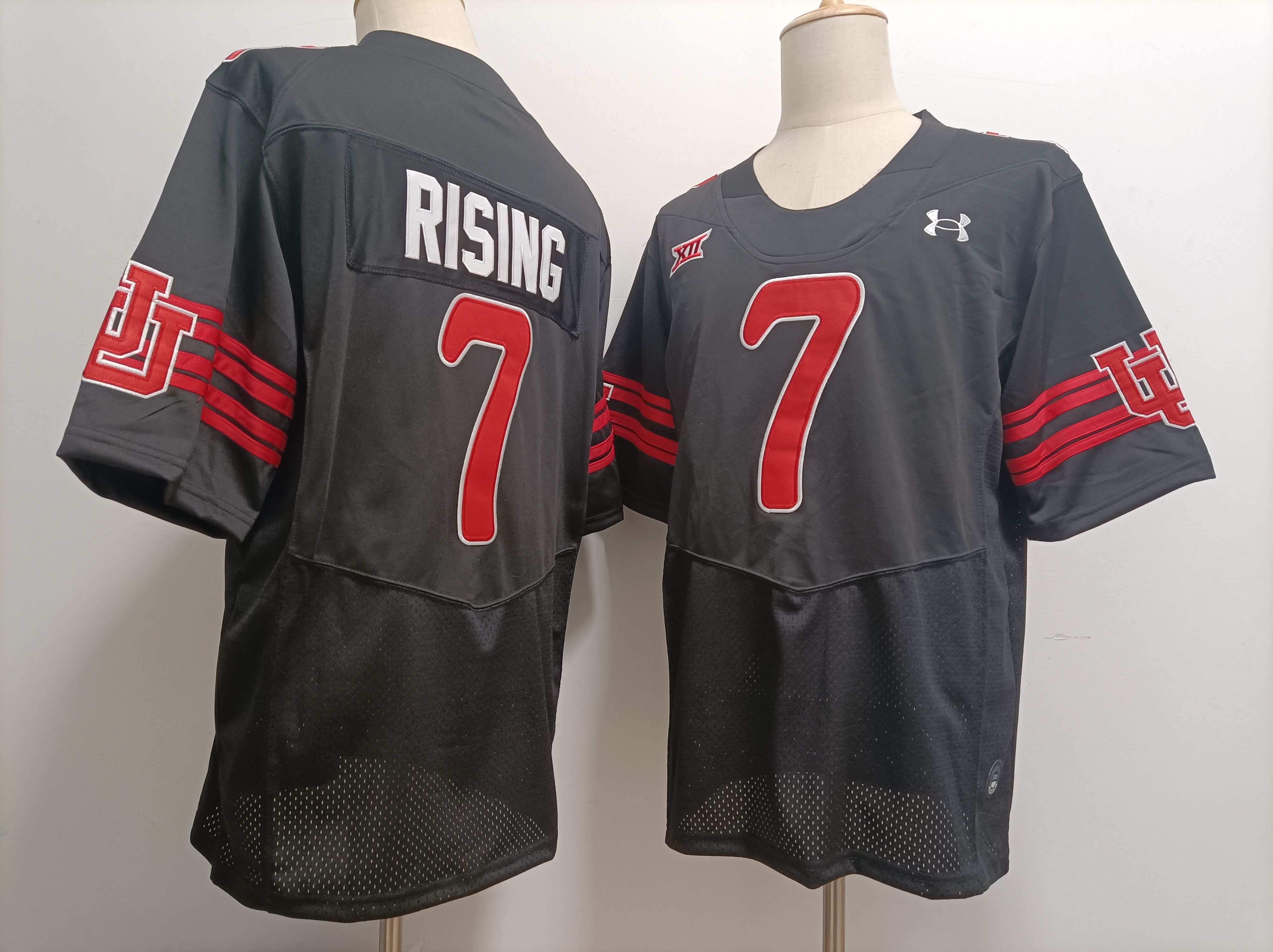 Men Utah Utes #7 Rising Black Elite 2025 NCAA Jersey